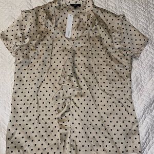 Drew polka dot silky top
